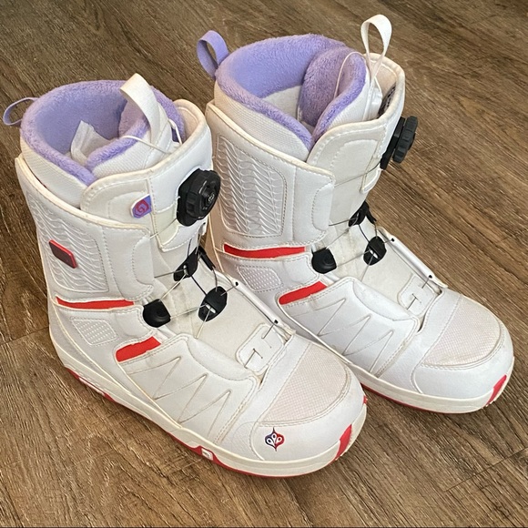 -sold- Salomon Woman Snowboarding Pearl BOA W9.5 - Picture 2 of 8